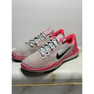 Nike Flex Supreme TR 5 Flywire White w Pink Training Sneakers Women’s Sz 9